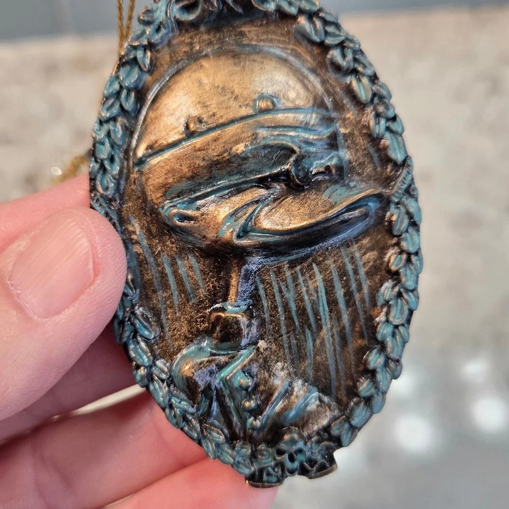 NWT Vintage Disney Nightmare Before Christmas Ornament Bronze Verdigris Resin